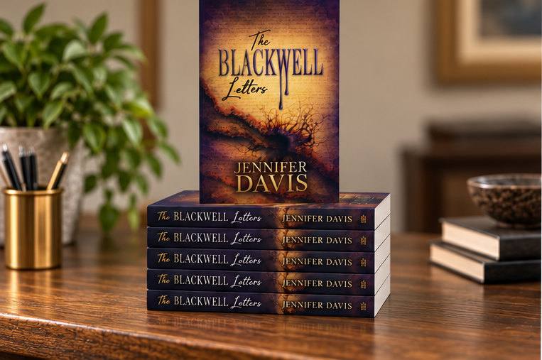A stack of five signed paperbacks of The Blackwell Letters.